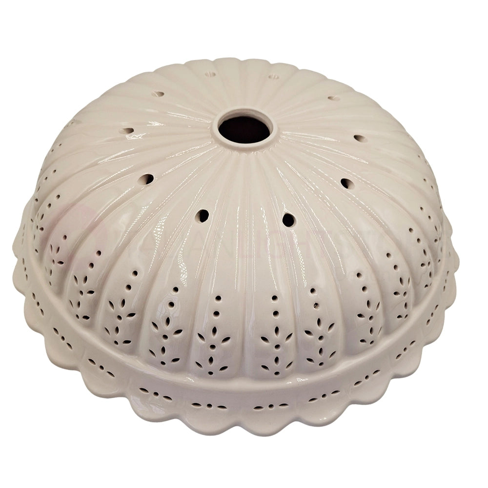 POMARANCE Lampadario in Ceramica Traforata Ø41 Rustico Country