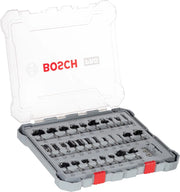 Bosch 30x Set misto frese PRO, 30 pz (per Legno tenero, Legno duro, Ø 4-35 mm, Professional Accessorio Fresatrice portatile, Rifilatore)
