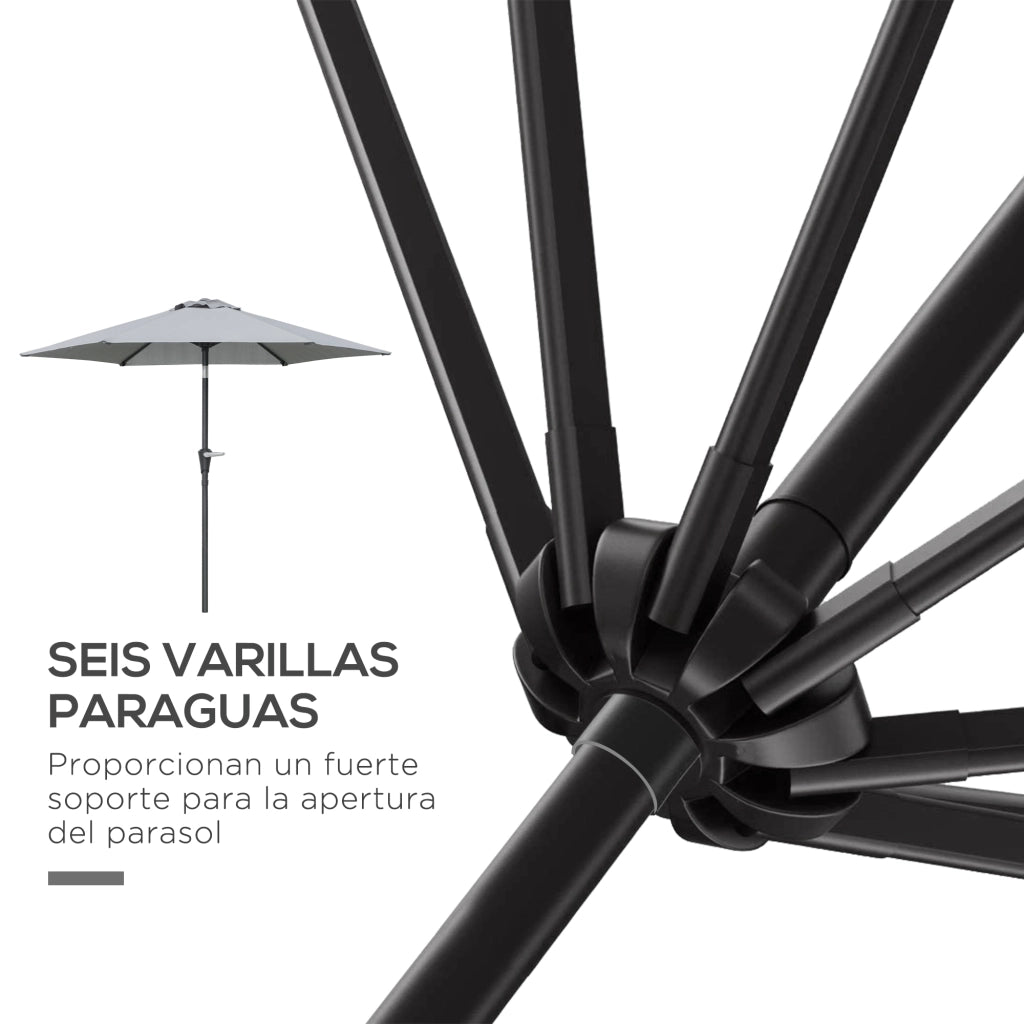 Ombrellone da Giardino ¨C Minimal ¨C Grigio ?230x216 cm