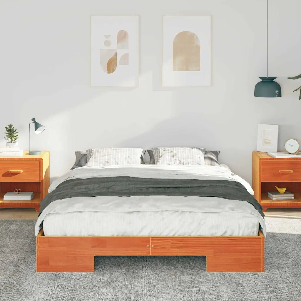 Struttura del letto-Giroletto Marrone 140 x 200 cm 795722