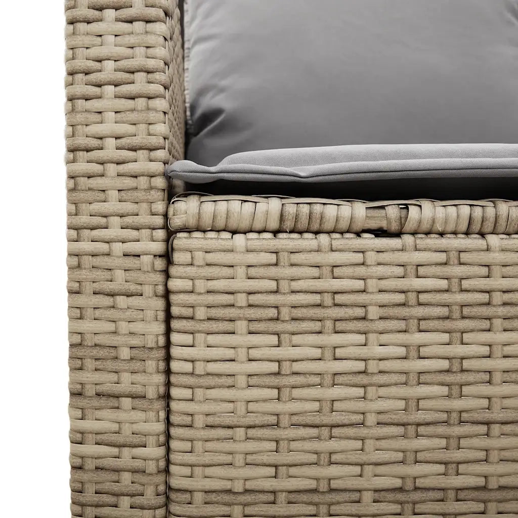Set Divano da Giardino 6 pz con Cuscini Beige in Polyrattan 3324580