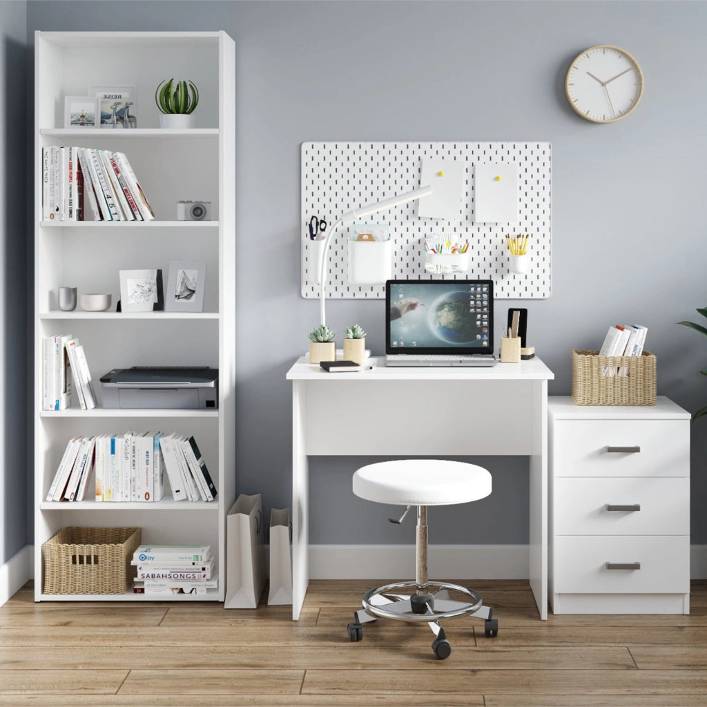 Scrivania ULVIK - Semplice - Bianco - Larghezza 80 cm, Altezza 75 cm, Profondit? 50 cm