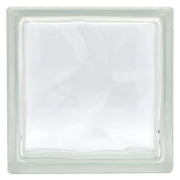 MATTONE IN VETROCAMERA ONDULATO cm 19 x 19 x 8 - trasparente- 6 pezzi