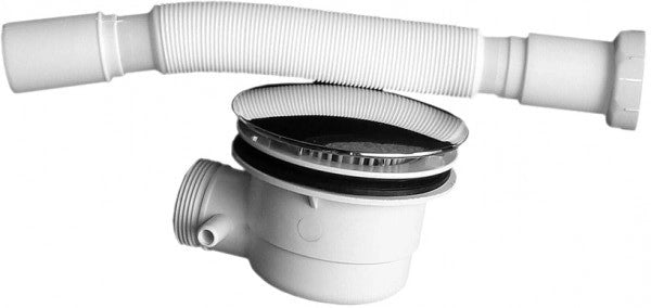 Piatto doccia quadrato ultra slim h.5 cm acrilico bianco SMIRNE 90x90 cm,Piletta scarico esclusa