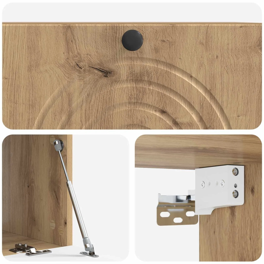 Mobile Porta TV da Muro-Credenza per TV sospesa Rovere Artigianale 78,5 x 41 x 30 cm 486779