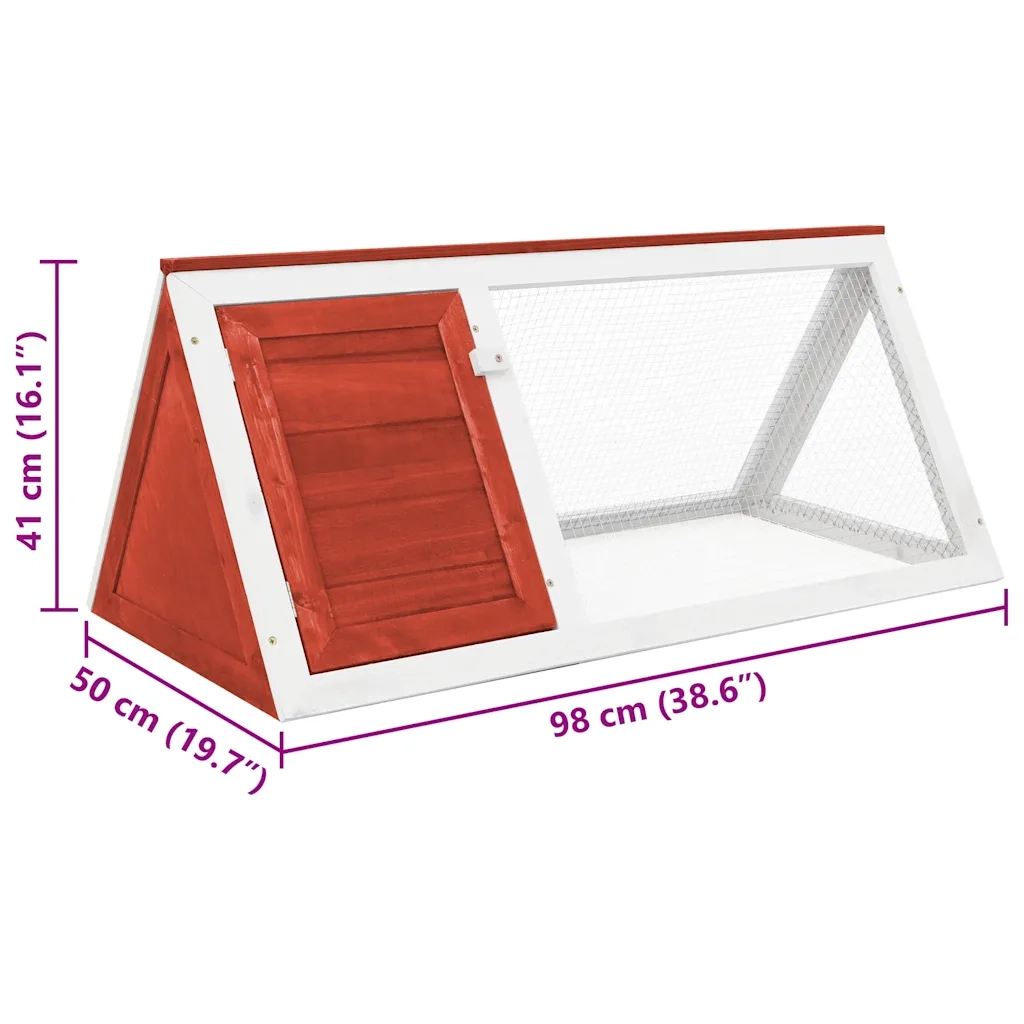 Conigliera in Legno Rossa 170854