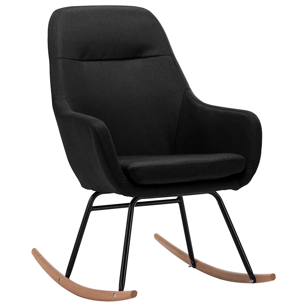 Sedia a Dondolo Nera in Tessuto 289543