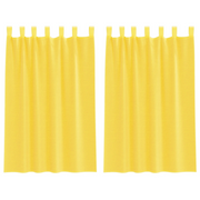 Tende in Voile con Passanti 2 pz Giallo 140x175 cm