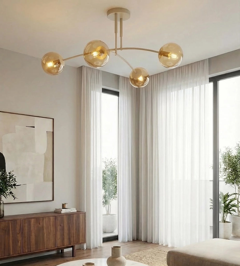 Lampada da soffitto PREGOS 4xE14 sfere beige Emibig