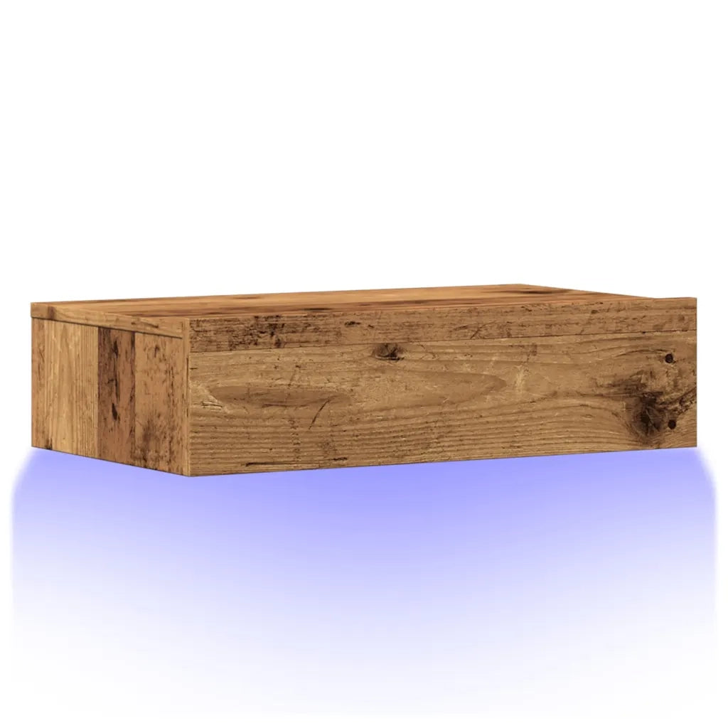 Mobile Porta TV con Luci LED-Mobile per TV-Credenza TV Legno Antico 60x35x15,5 cm