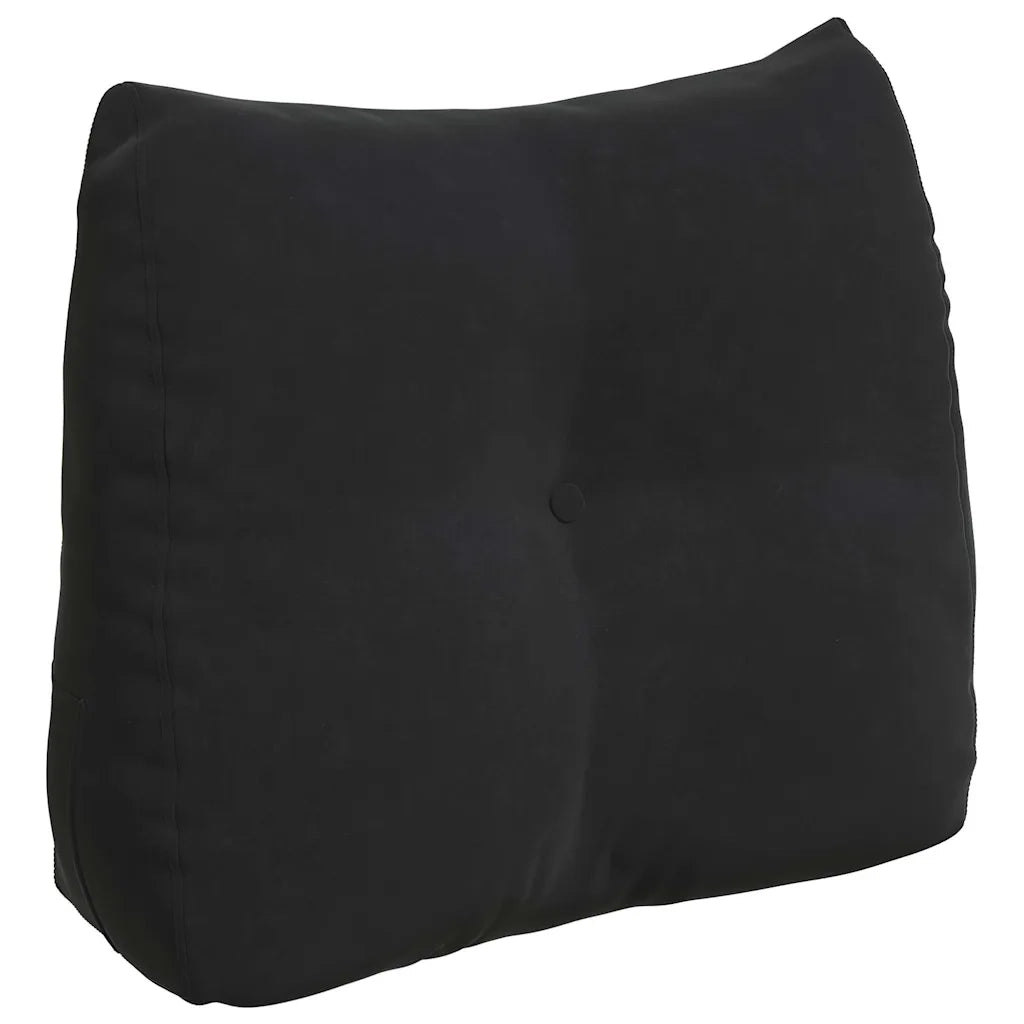 Cuscino per Schiena Nero 60 x 24 x 50 cm Velluto 42014406