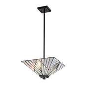 Lampada a sospensione Tiffany Alderley Elstead 2xE27 Ø38