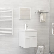 Set Mobili da Bagno 2 pz Bianco in Legno Multistrato 804773