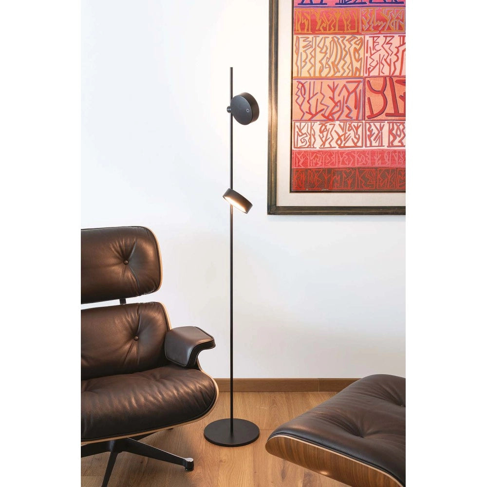 Zafferano Super O Lampada a led da terra Bianca ricaricabile e dimmerabile - 1 Modulo Luce