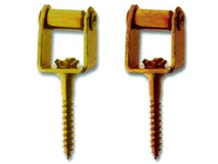 CAVALLOTTI CON RULLO E VITE A LEGNO- - in acciaio bronzato - 20 pezzi