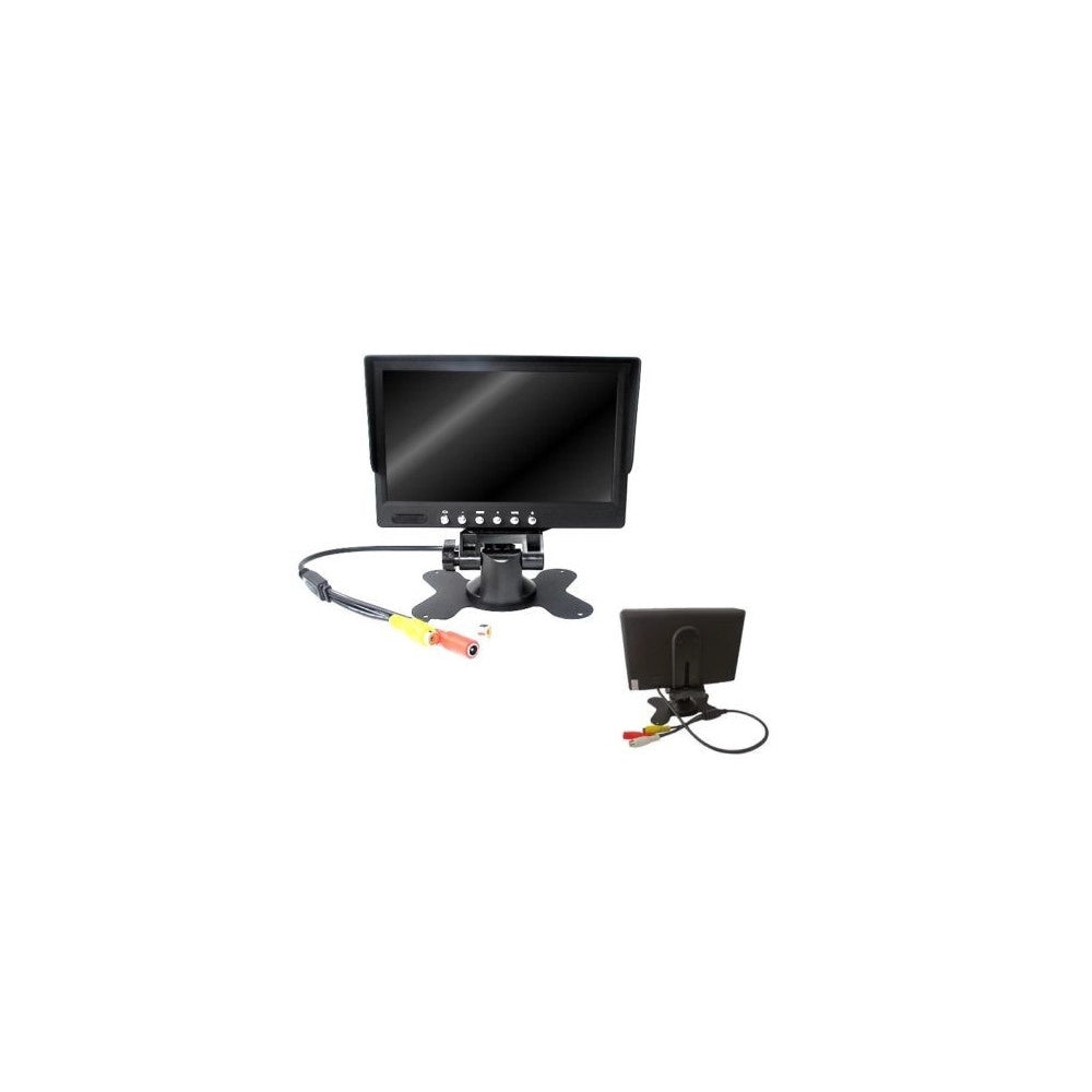 Trade Shop - Monitor Lcd Led Tft 7" Pollici 2 Ingressi Per Telecamera Retromarcia -