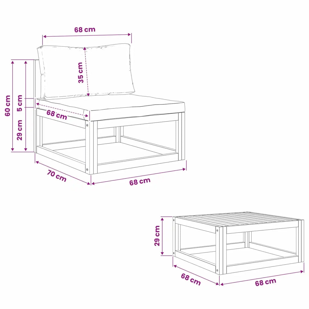 Divano angolare sezionale con cuscini Naturale 42028318