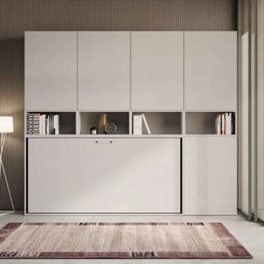 Letto singolo a scomparsa Kando comp.C bianco frassino