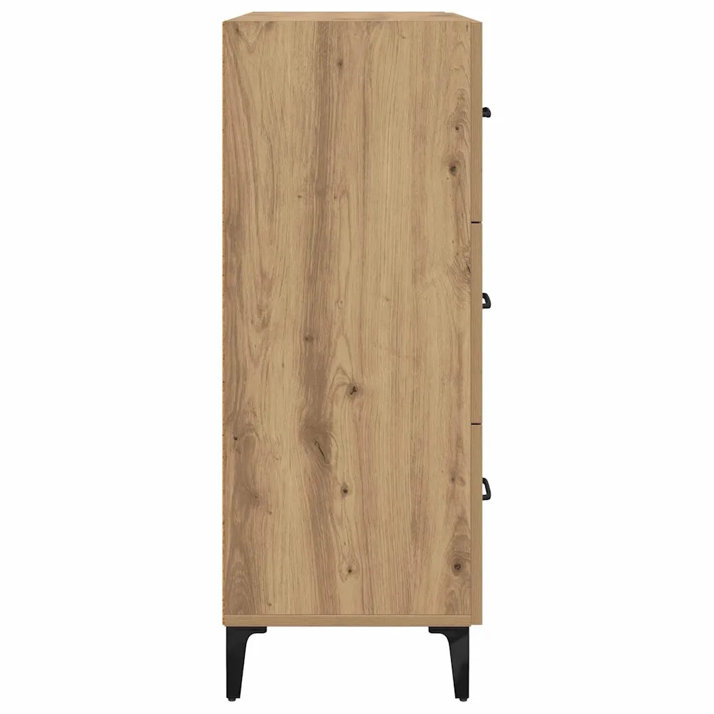 Credenza con Cassetto-Buffet-Armadio da cucina Rovere artigianale 69,5 x 34 x 90 cm 157283