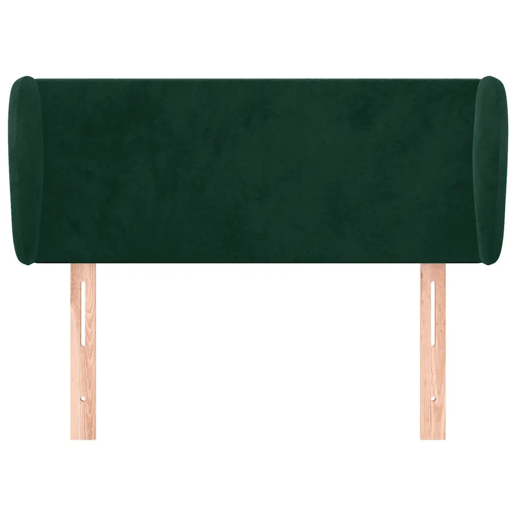 Testiera | Testata ad Orecchio Verde Scuro 93x23x78/88 cm in Velluto