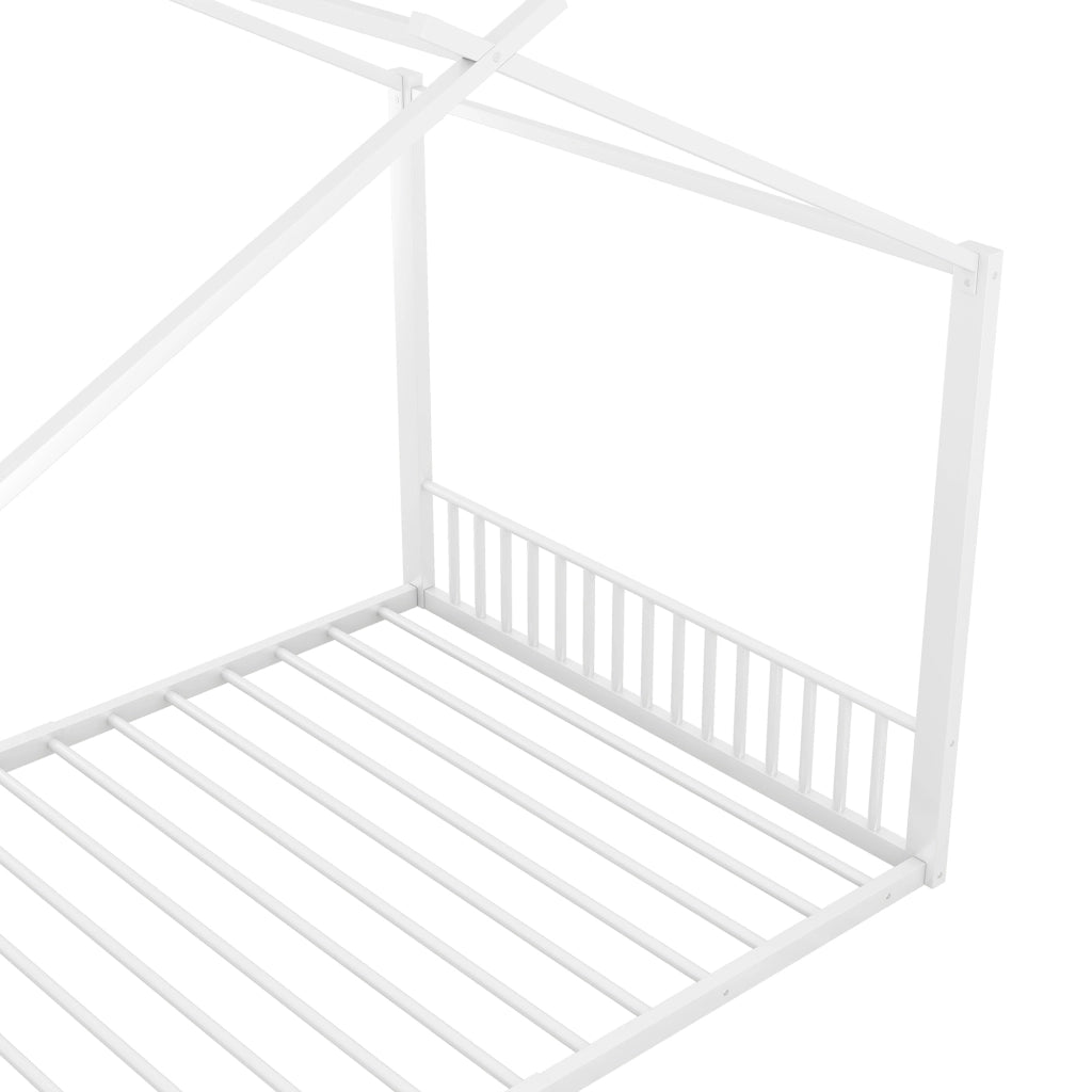 letto imbottito metallo bianco 140 x 200 cm