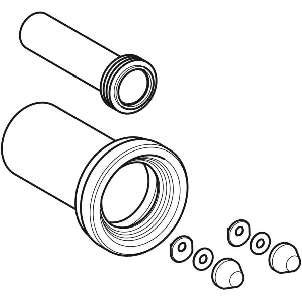 Set per allacciamento Geberit per vaso sospeso, lunghezza 18,5 cm GEBERIT