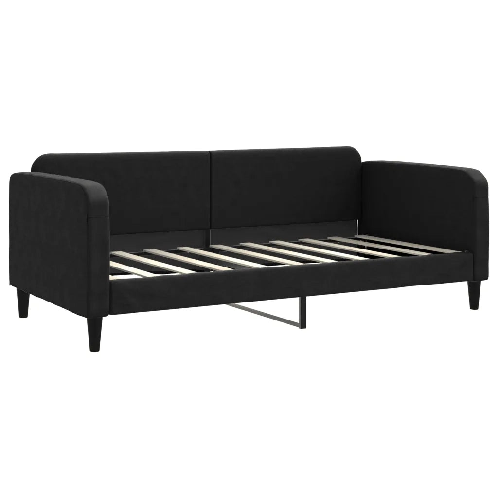 Divano letto | Sof¨¤ letto | Letto singolo con Materasso Nero 90x190 cm in Tessuto
