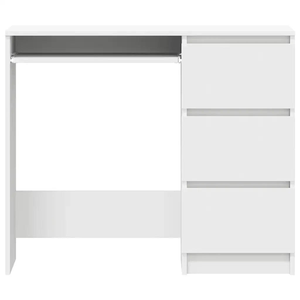 Scrivania Bianca 90x45x76 cm in Legno Multistrato 801373