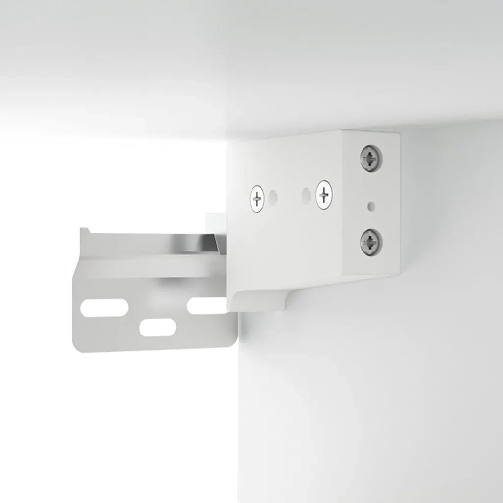 Mobiletto a parete bianco 69,5 x 34 x 90 cm con ampio vano contenitore design moderno in legno bianco 02_0048017