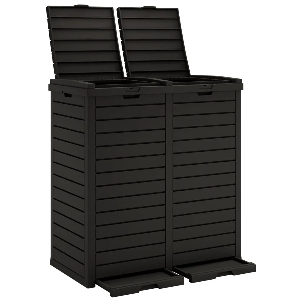 Cestino per Rifiuti da Esterno Nero 78x41x86 cm Polipropilenecod mxl 129824