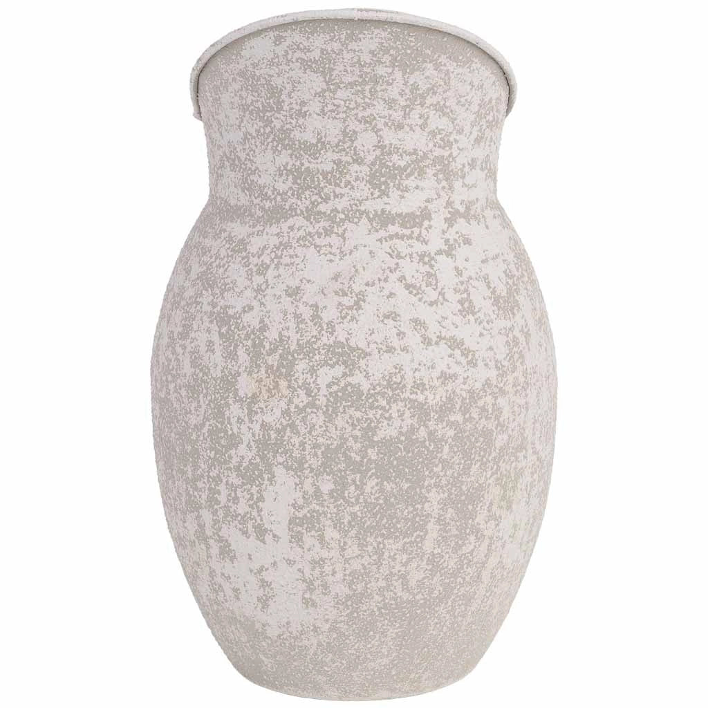 Vaso in metallo grigio 21,5x15,5x26,5h cm