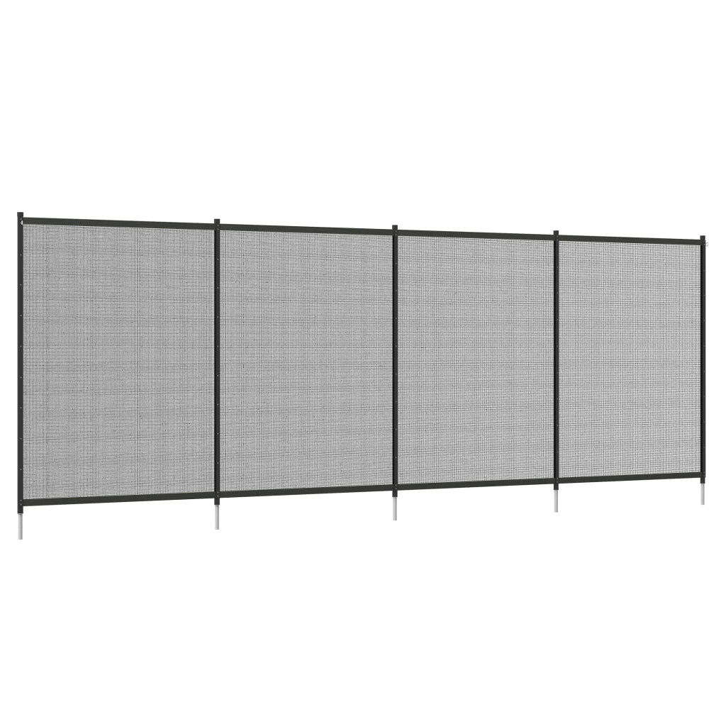 Recinto di sicurezza per piscina, 4 pezzi, alluminio e textilene, 126x365 cm, nero ¨C zephmum