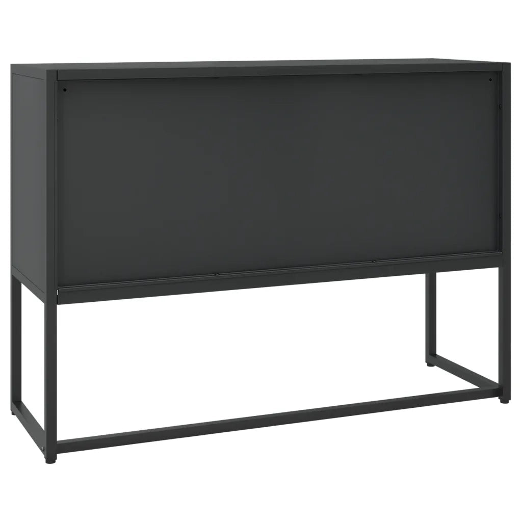 Credenza Nera 105x35x75 cm in Acciaio