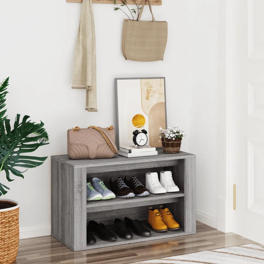 Scarpiera | Mobile per scarpe Grigio Sonoma 75x35x45 cm in Legno Multistrato