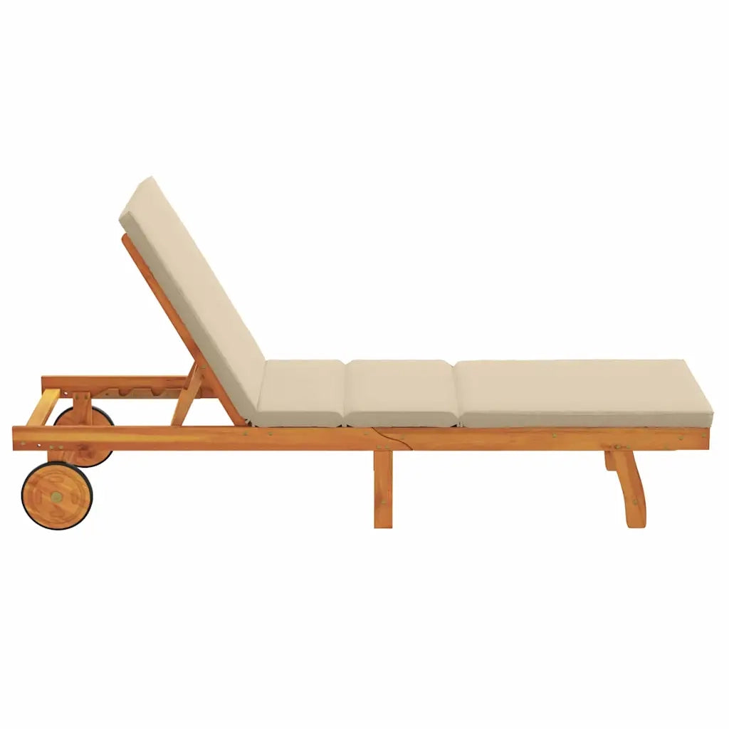 Lettino da sole Marrone 199 x 63 x 85 cm 4105537