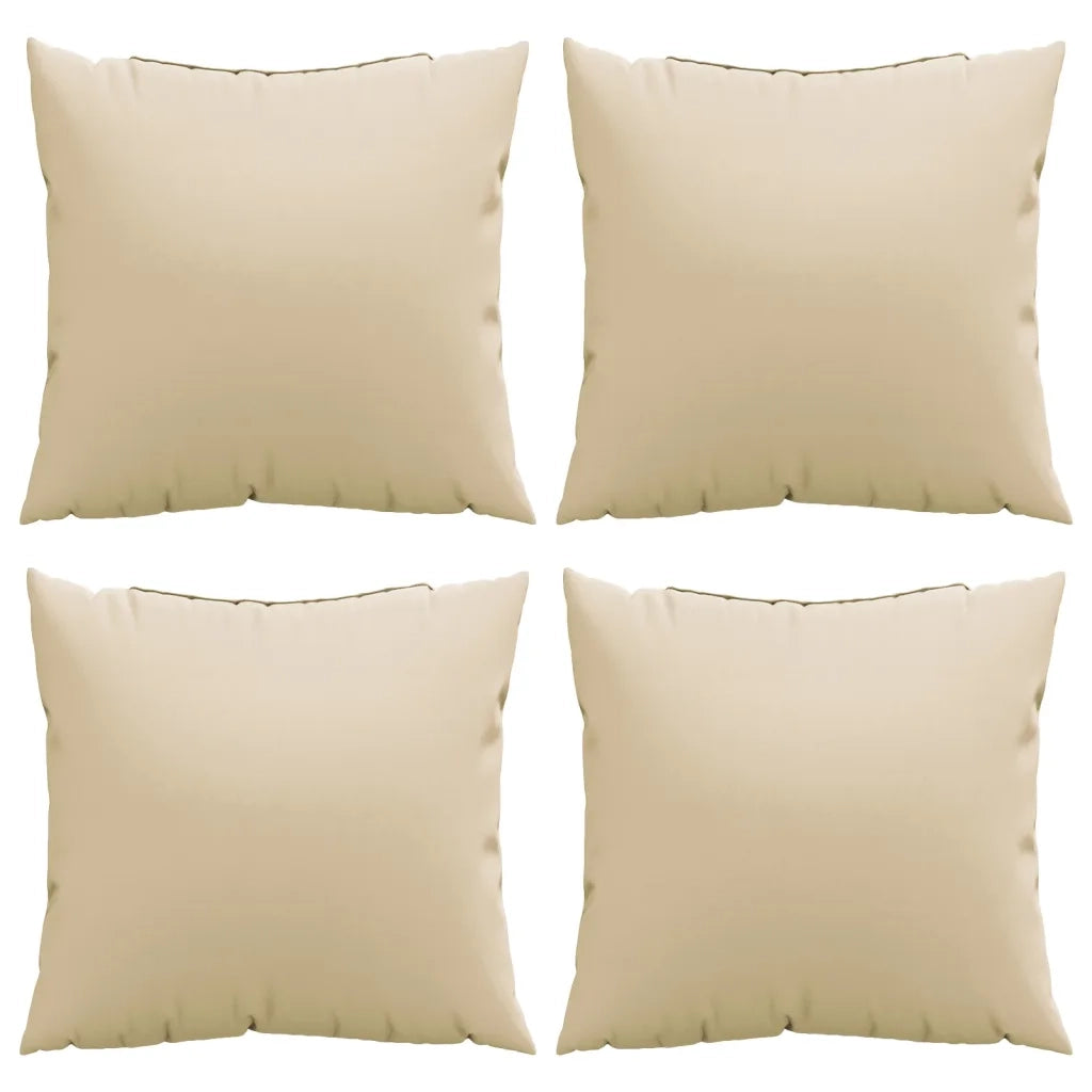 Cuscini per Divano 4 pz Beige 50x50 cm in Tessuto 360384