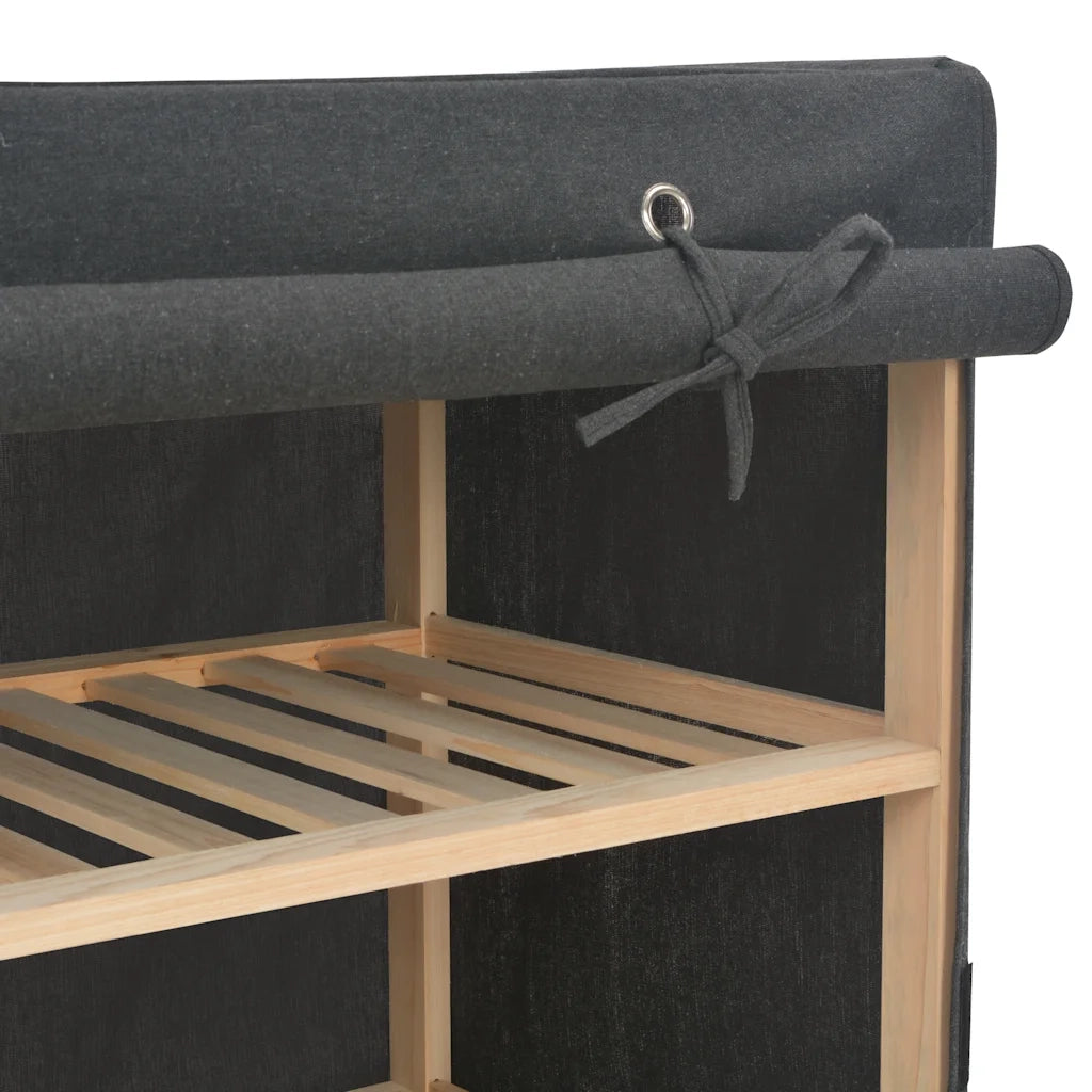 Armadio Grigio 200x40x170 cm in Tessuto 248201