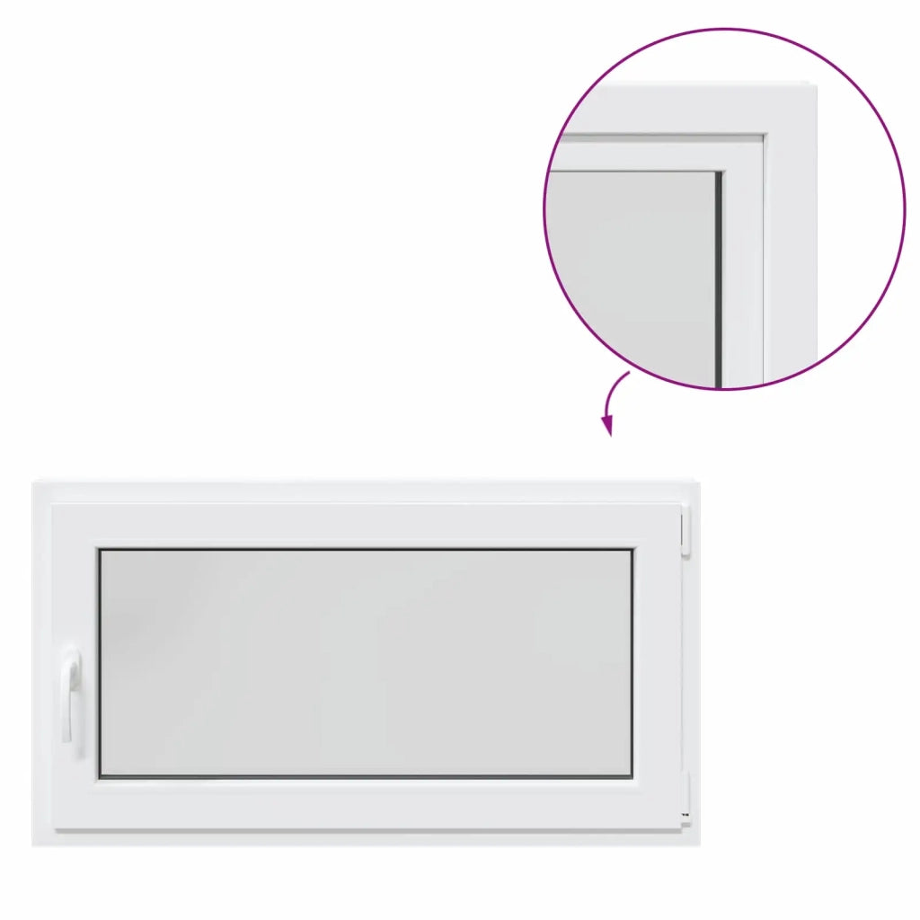 Finestra per Soffitta RISOR 110 x 60 cm PVC e Vetro Bianco CFW1650192
