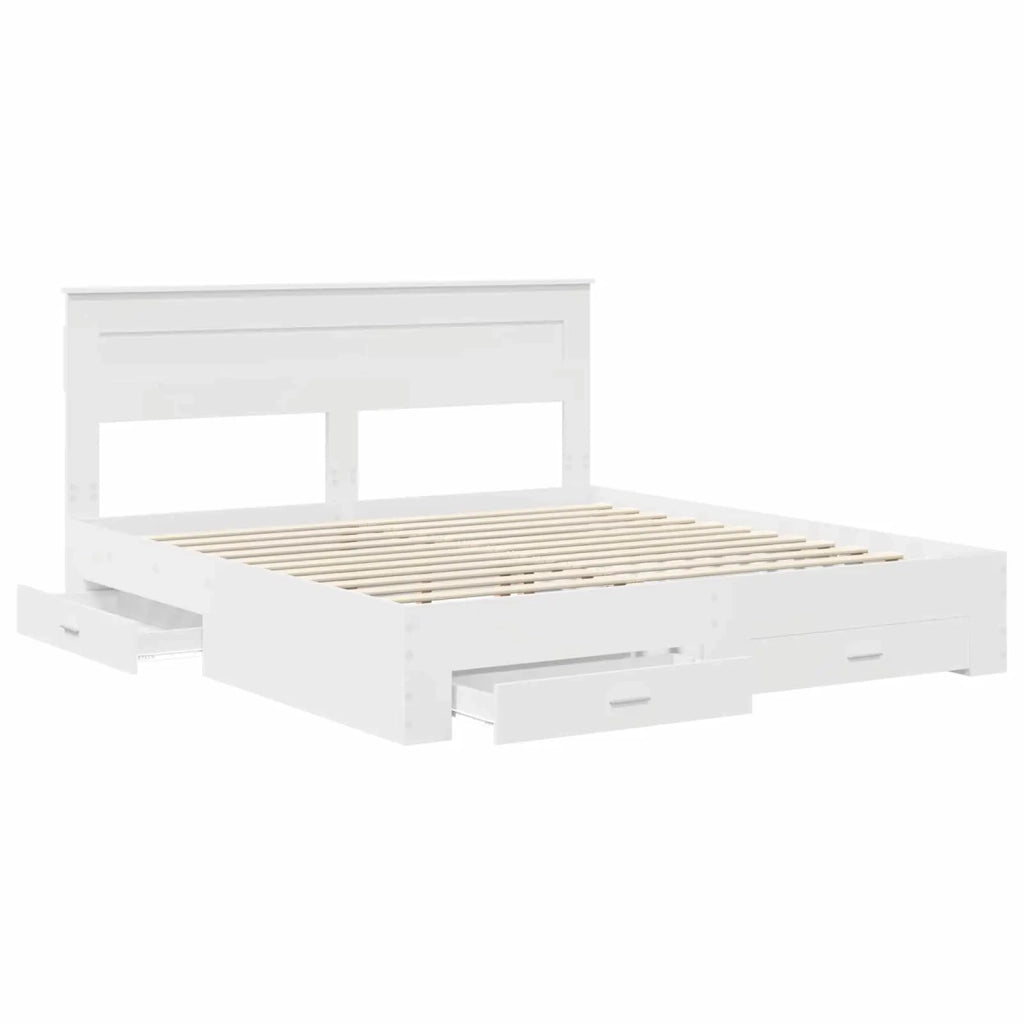 Struttura del letto Bianco 180 x 200 cm Legno multistrato 3409958