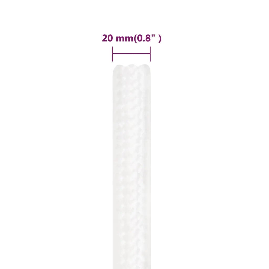 Corda | Fune per barca Completamente Bianca 20 mm 100 m in Polipropilene