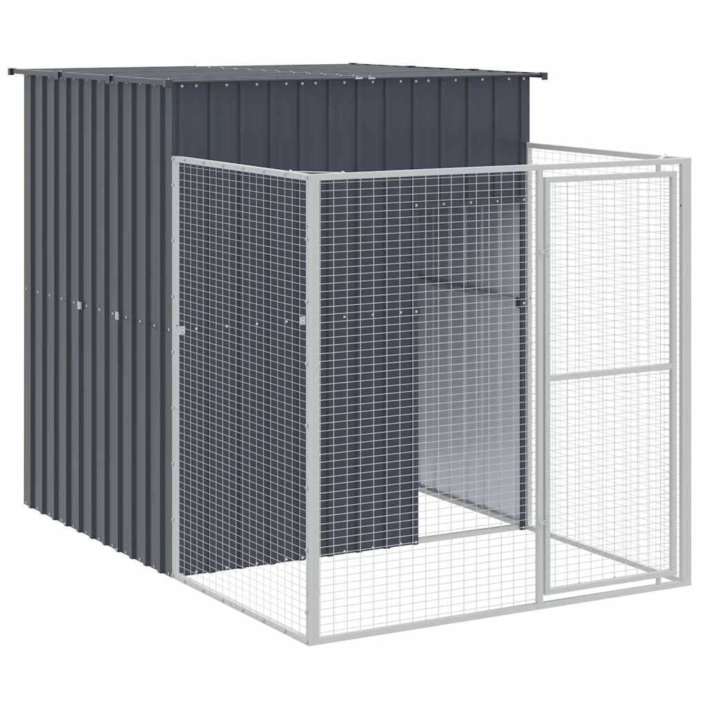 Cuccia per cani con recinto 165 x 455 x 181 cm antracite 02_0043473