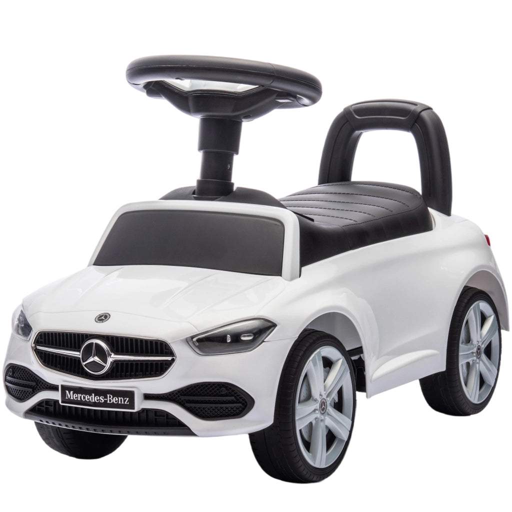 Macchinina cavalcabile Mercedes-Benz C-Class ¨C Xylo ¨C bianco con clacson e suoni motore