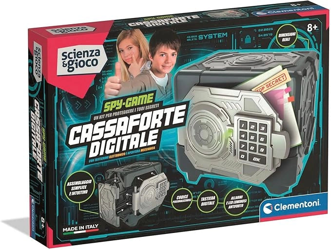 Scienza e Gioco - Spy Game Cassaforte Digitale, Assembla la Cassaforte e Custodisci i Tuoi Segretii, Gioco Made in Italy