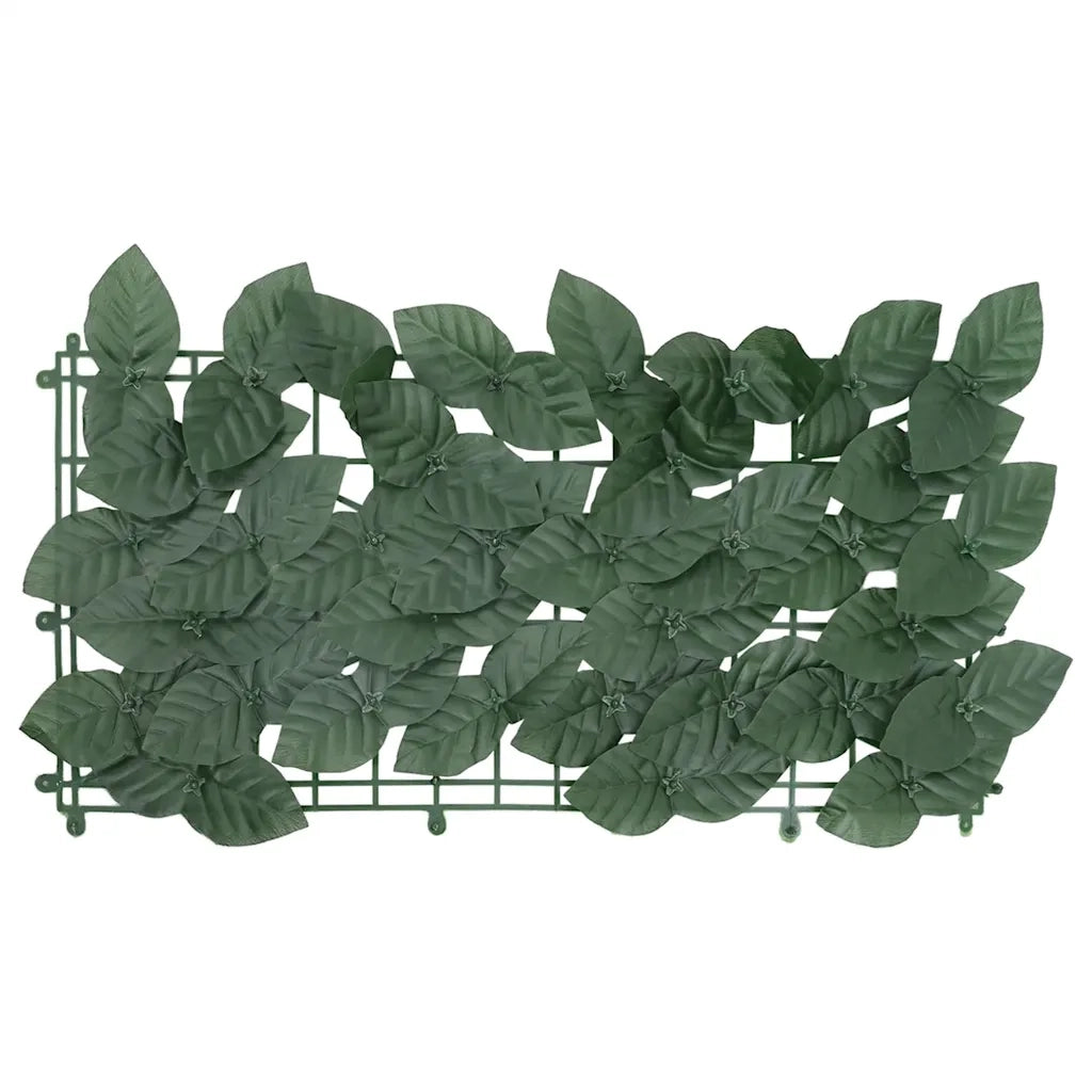 Paravento da Balcone con Foglie Verde Scuro 400x75 cm 315484