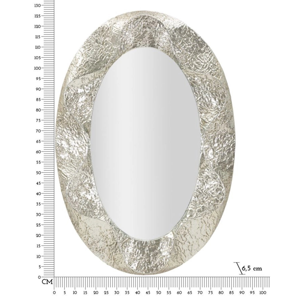 Specchio con Cornice VKH778, Argento, Metallo, 87,5x6,5x128 cm