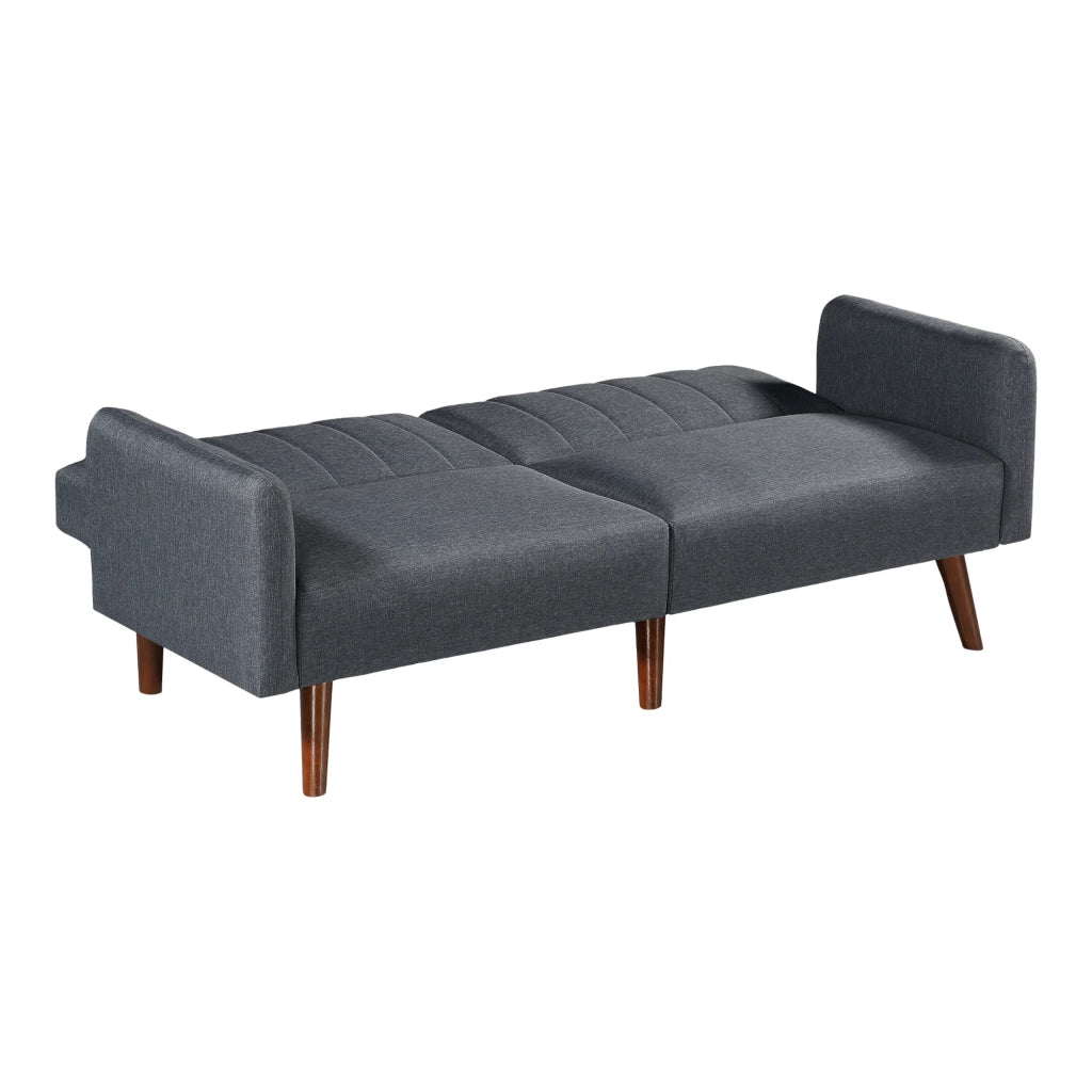 Divano/poltrona trasformabile a 2 posti 175 x 70 x 72 cm grigio 03_0009125