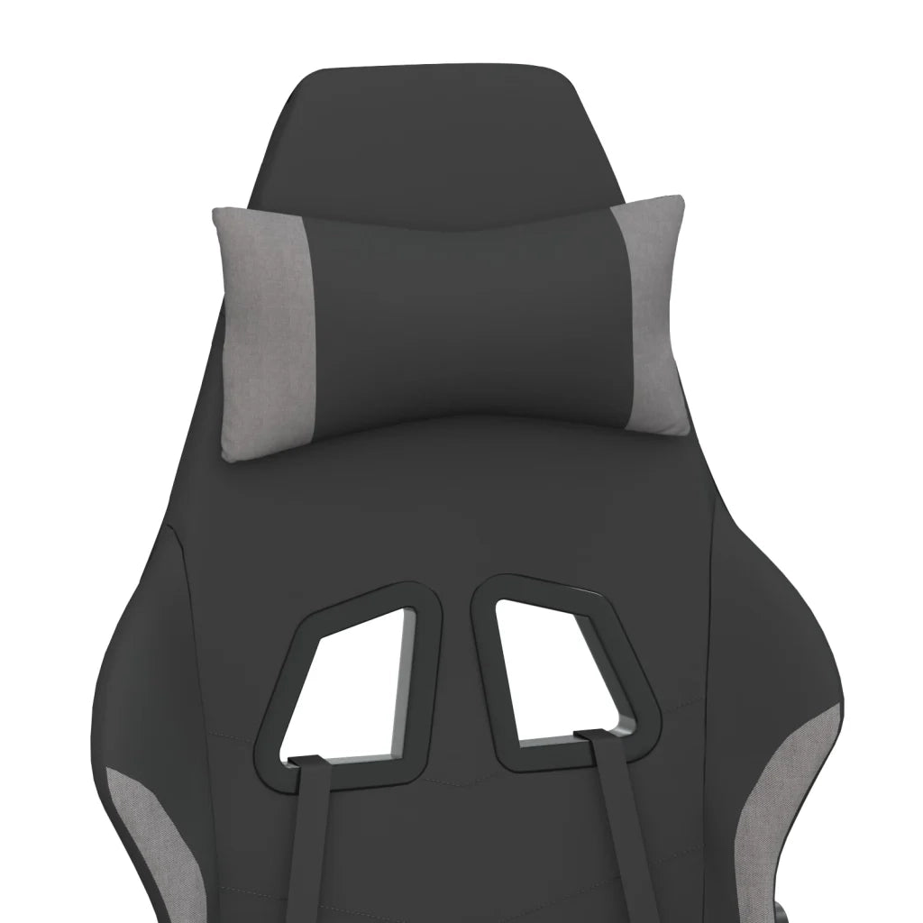 Sedia da Gaming Nero e Grigio Chiaro in Tessuto 345492