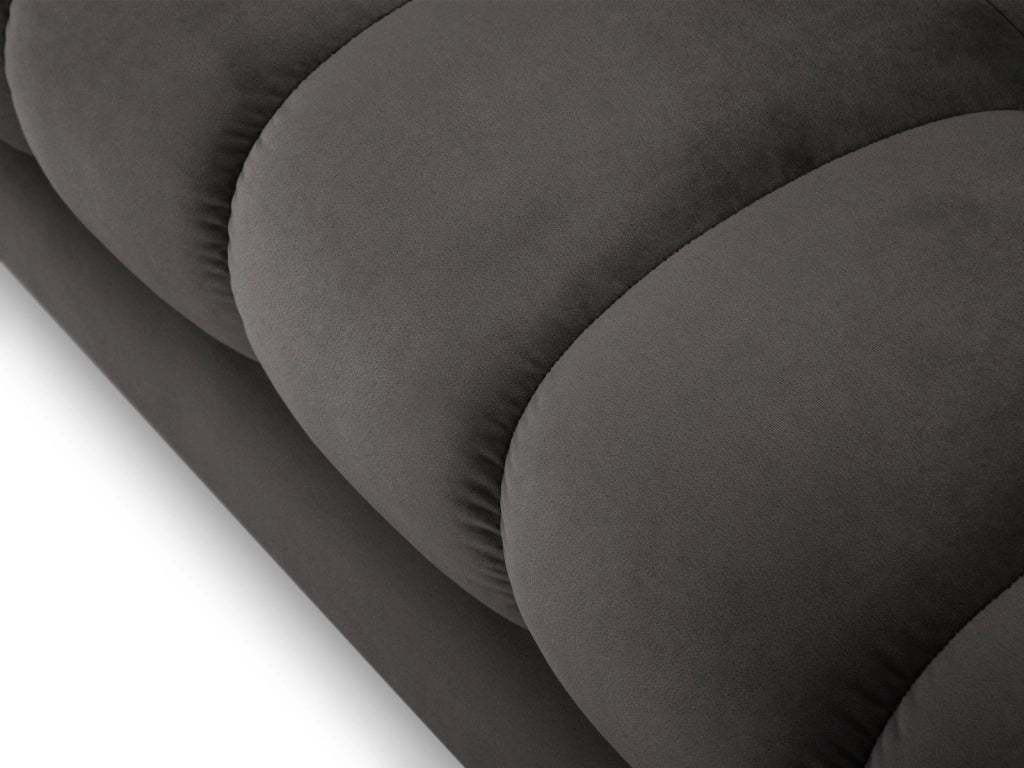 Cosmopolitan Design - Divano "Bali" 2 posti in velluto grigio scuro 