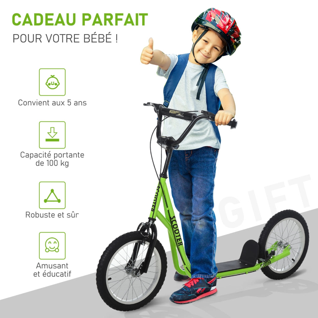 Patinette per Bambini ¨C Minimal ¨C Ruote Grandi, Regolabile, Verde