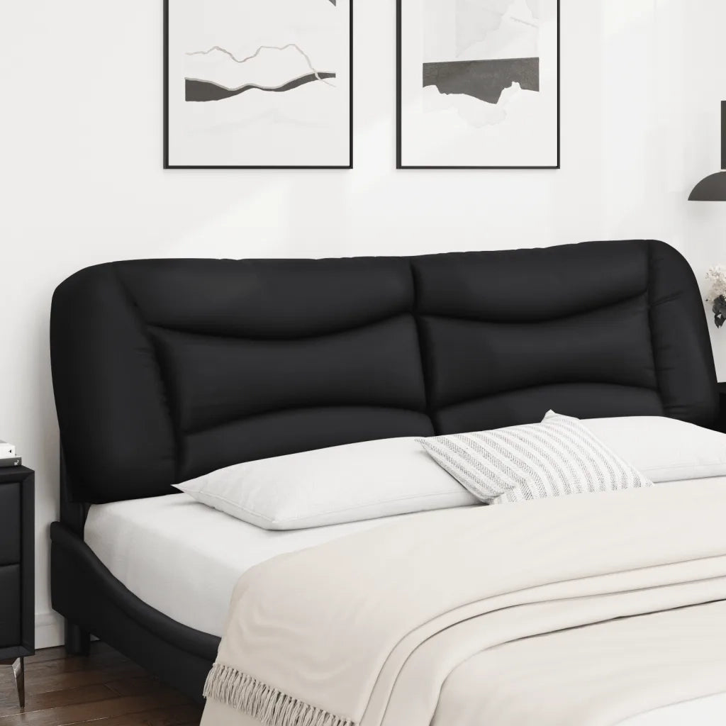 Cuscino Testiera-Cuscino per Testiera Hvar Nero 180 cm in Similpelle